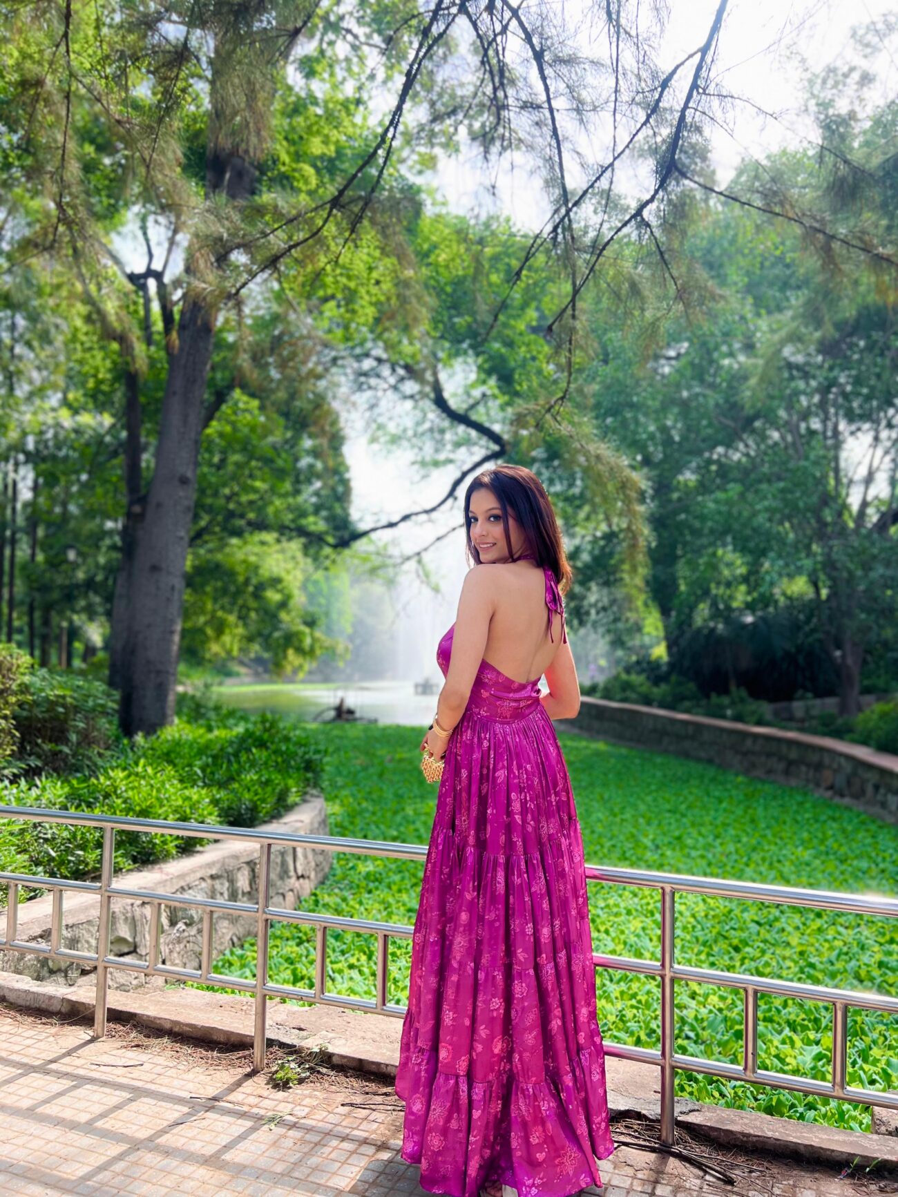 Violessa Purple Backless Maxi Dress - Image 4