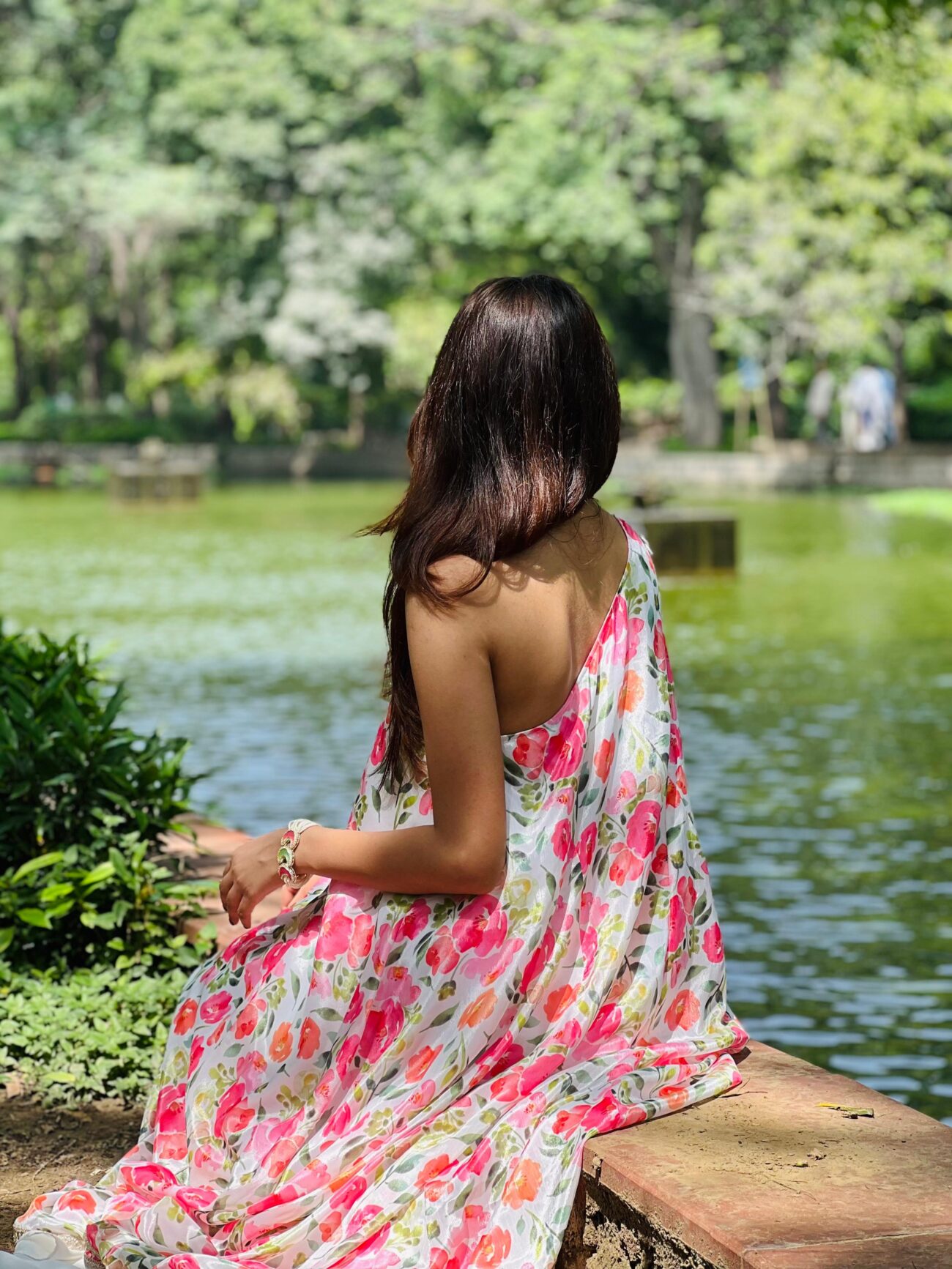 Floral Rush White One-Shoulder Co-ord Set - Image 2